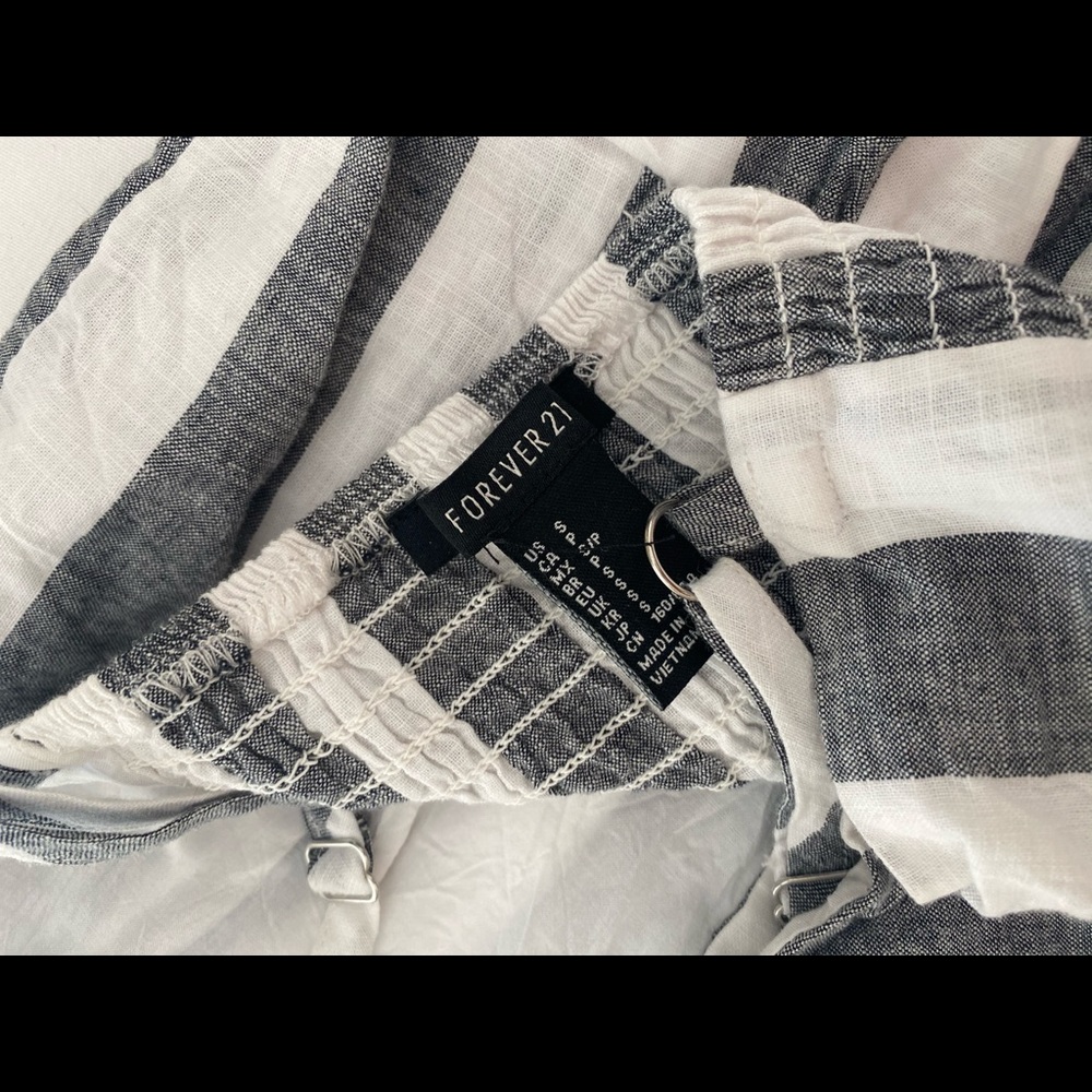 grey & white striped button down dress - Picture 4 of 5